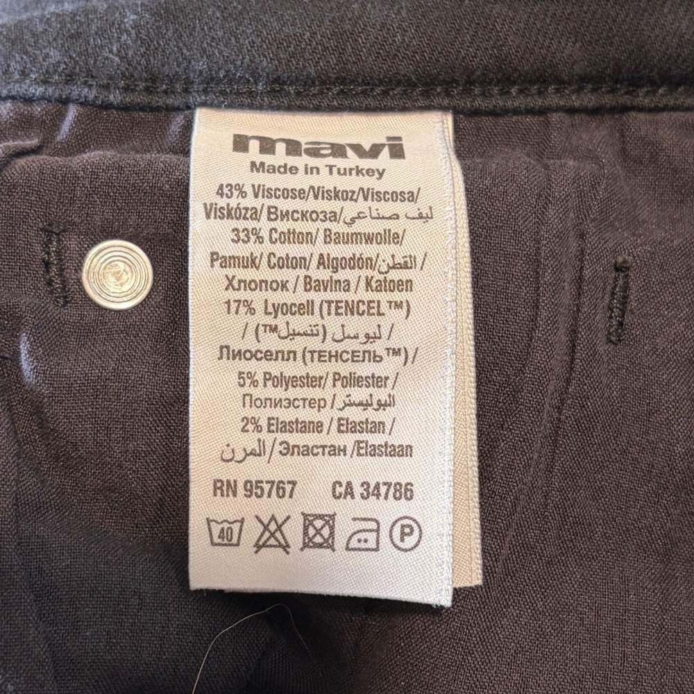Mavi Zach Straight Leg Mens 38*x34 Black Tencel Blend Pants M0045388382 - Picture 4 of 10